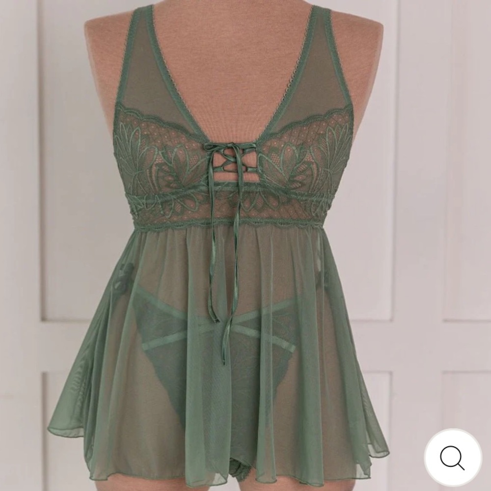 Mentionables babydoll two piece lingerie set.
